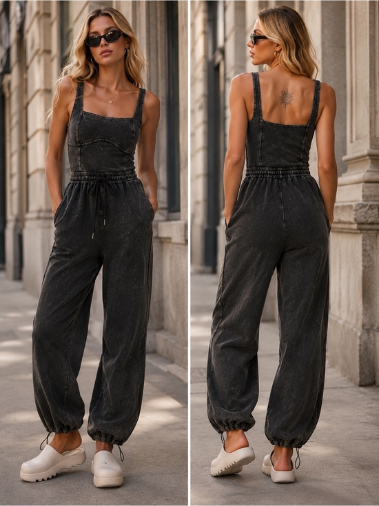 FP Movement by Free People Pants - Free People FP Movement Inbound Stretch Cotton Jumpsuit Black Size M NWOT